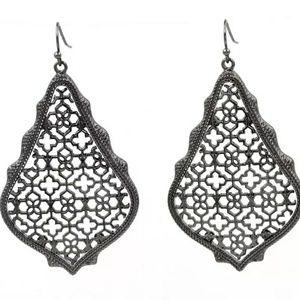 Silver Matte Filigree EarringsLIMITED TIME FREE SH